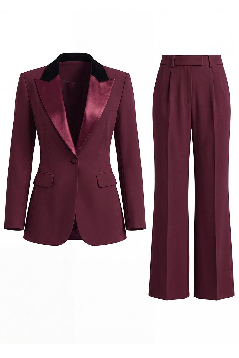 Dark Green Peak Lapel 2 Piece Slim Fit Single Breasted Prom Suits