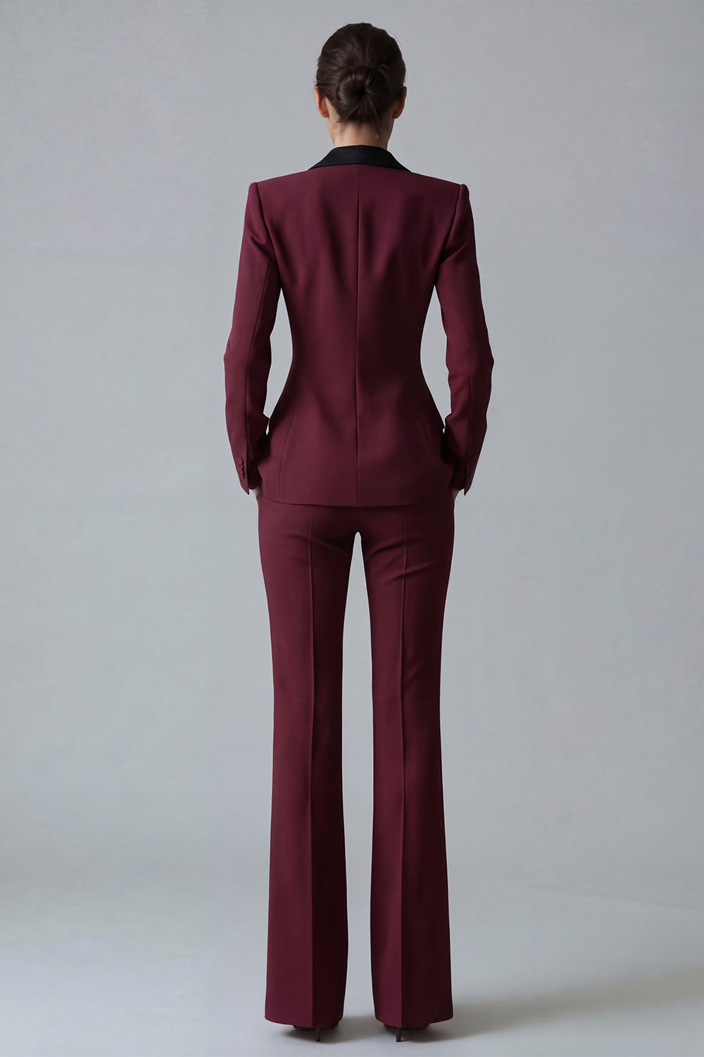 Dark Green Peak Lapel 2 Piece Slim Fit Single Breasted Prom Suits