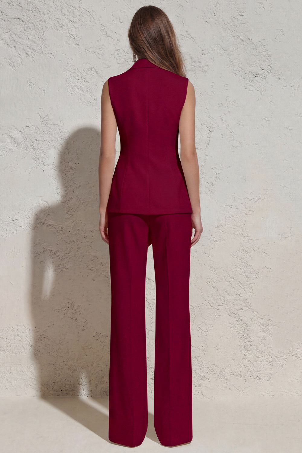 White 2 Piece Notched Lapel Business Suits with Pockets