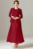 A-Line Champagne 2-Piece Mother of the Bride Dress