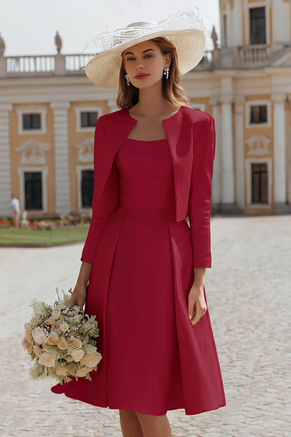 red dress and jacket for wedding Xijiayin Red Trailing Cheongsam