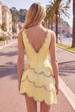 Sparkly Pink A Line Short V-Neck Homecoming Dress with Beading