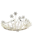 White Snowflake Pearl Flower Bridal Crown