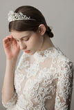 White Snowflake Pearl Flower Bridal Crown