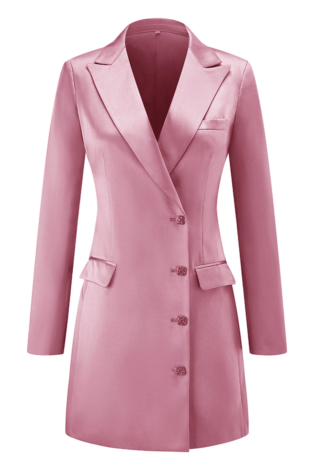 Champagne Single Breasted Peak Lapel Prom Blazer