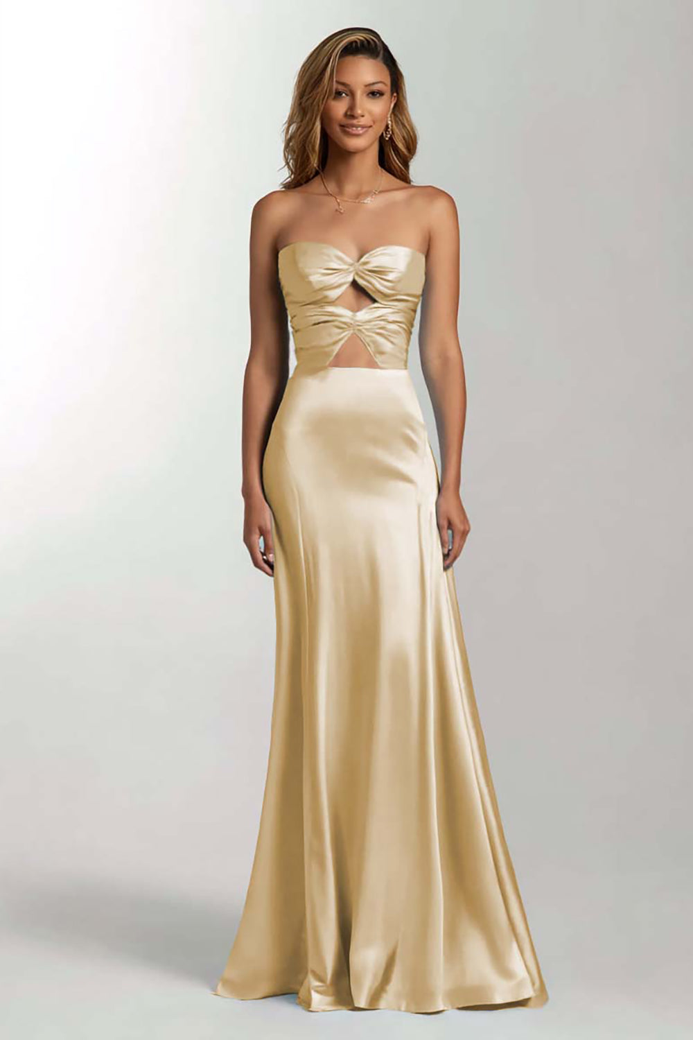 Sky Blue Mermaid Sweetheart Satin Long Formal Dress