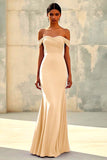 Dusty Sage Mermaid Off Shoulder Chiffon Long Formal Dress