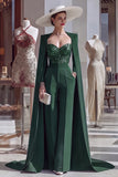 Cabernet Sparkly Long Sleeves Mother of the Bride Jumpsuits with Pockets
