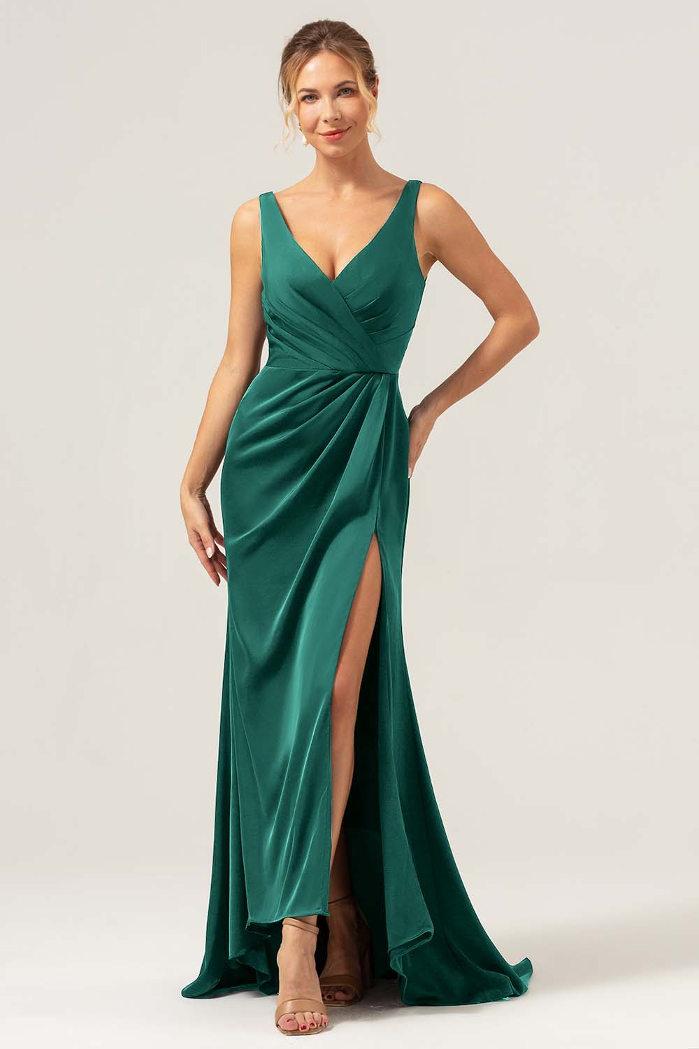 agave green bridesmaid dress Azazie | Mix-and-match is the way to go for your bridesmaids! Who else is loving this Agave & Eucalyptus combo? Are you planning on using more