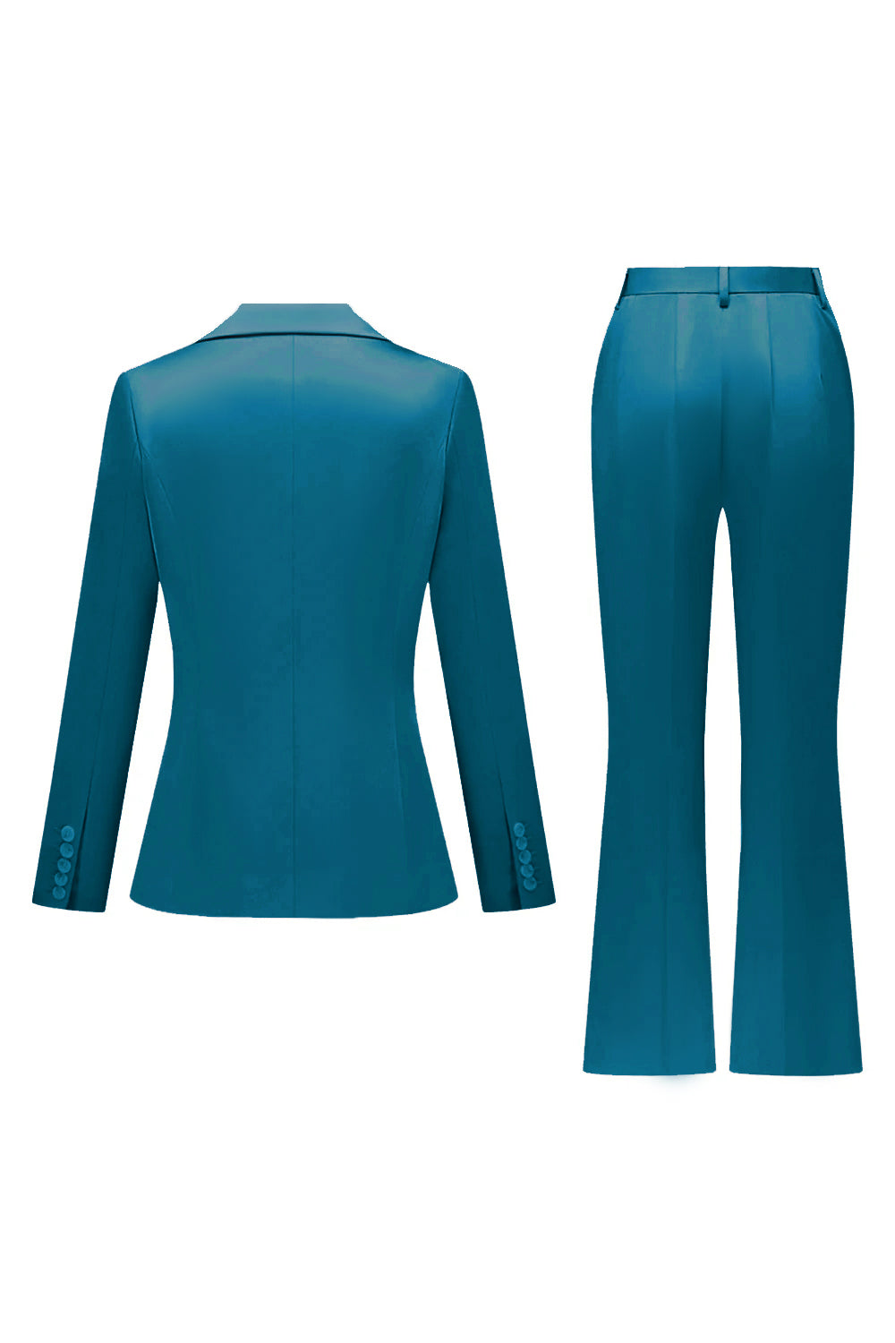 Black Notched Lapel 2 Pieces Long Sleeves Women Suits