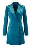 Champagne Single Breasted Peak Lapel Prom Blazer