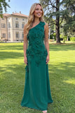 Yellow Sheath One Shoulder Floral Maxi Wedding Guest Dress