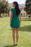 Butter Yellow Short Floral Round Neck Homecoming Dress with Sleeves
