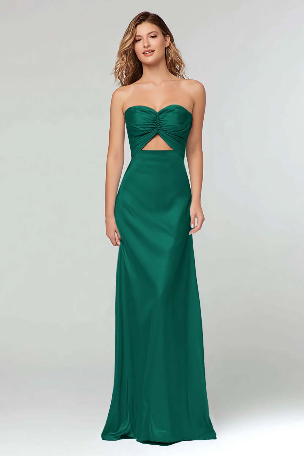 Light Blue Sweetheart Sheath Satin Long Formal Dress