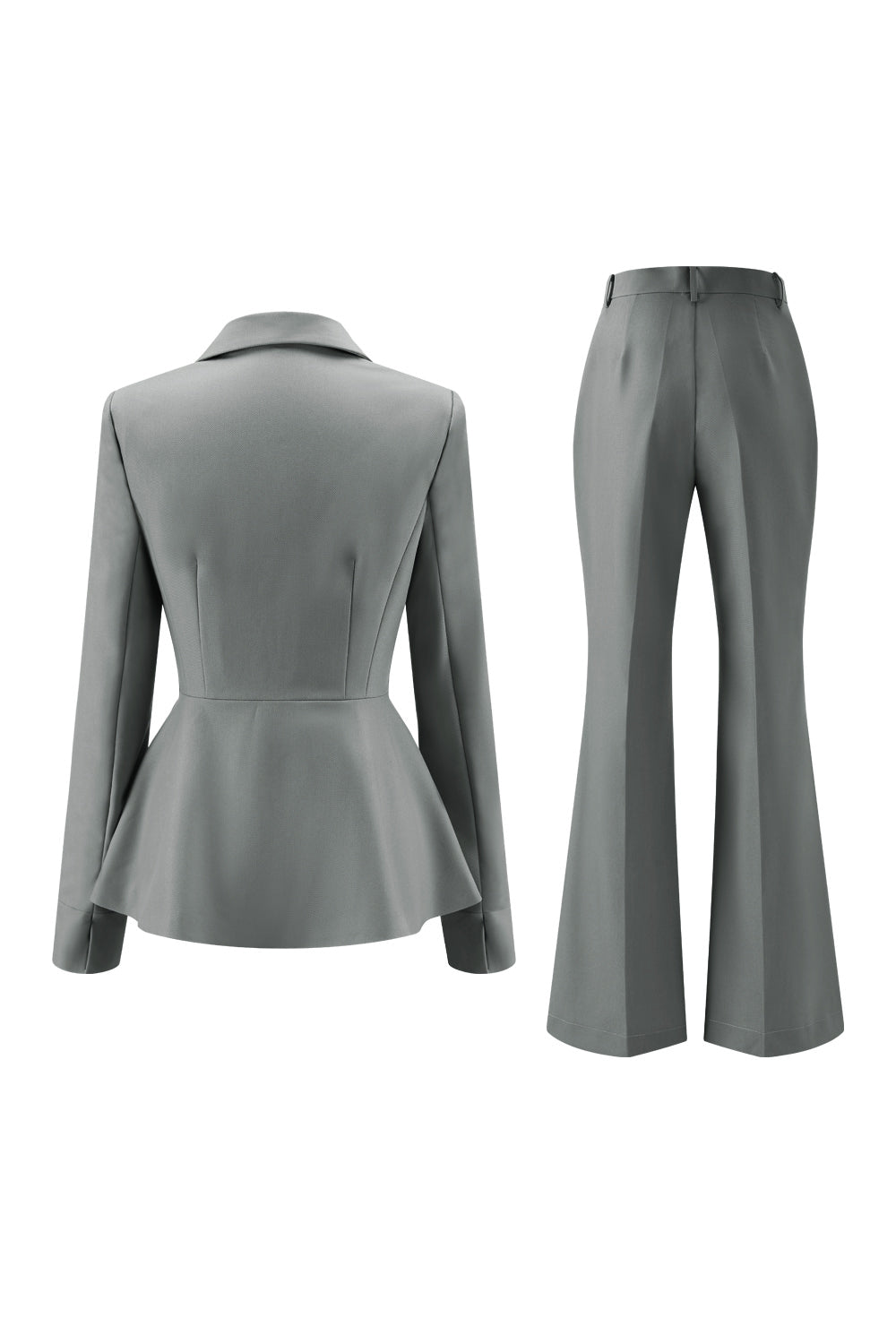 Grey Green Notched Lapel 2 Piece Women Prom Suits