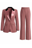 Dark Green Peak Lapel 2 Piece Slim Fit Single Breasted Prom Suits