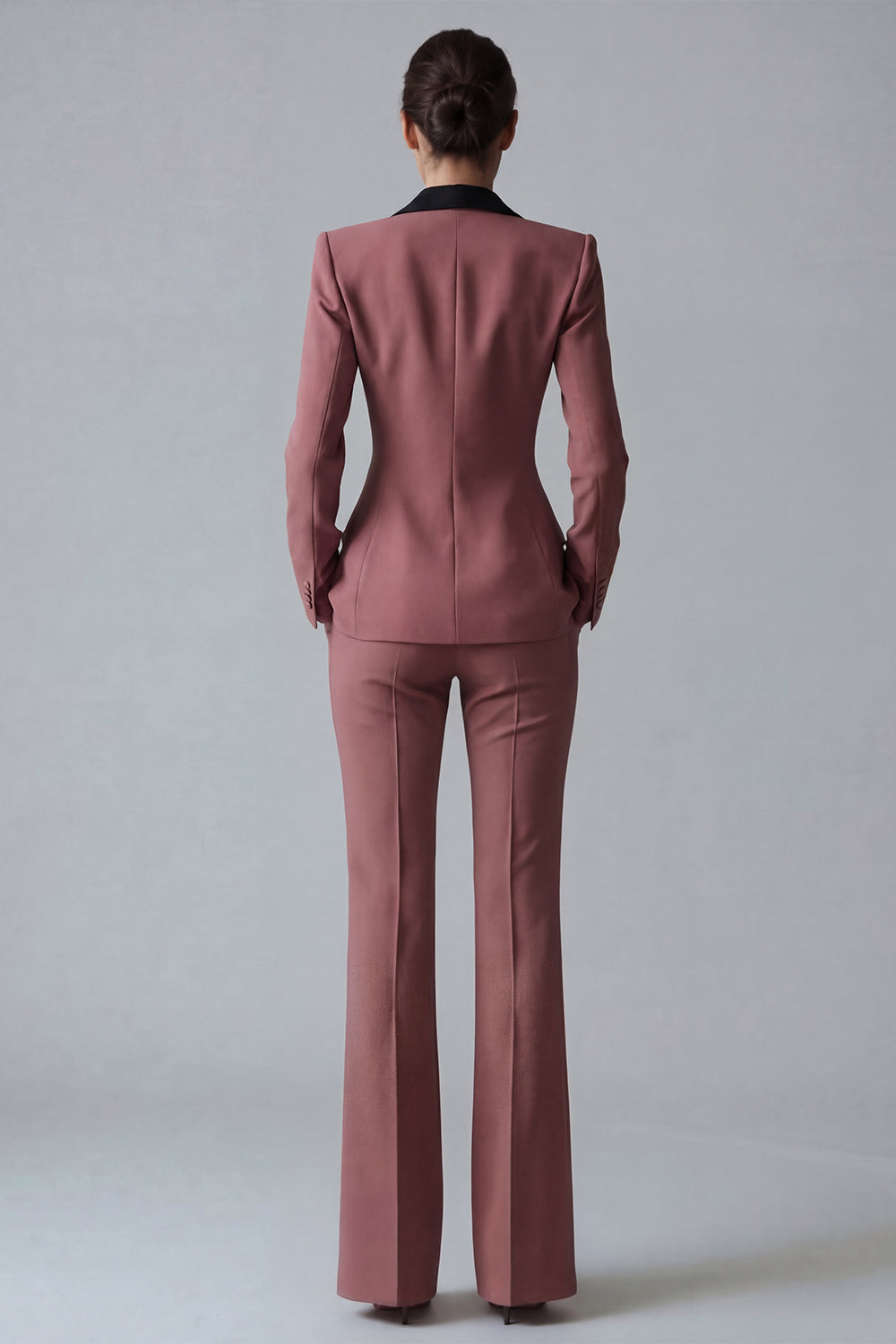 Dark Green Peak Lapel 2 Piece Slim Fit Single Breasted Prom Suits