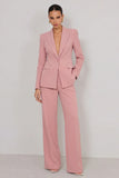 2 Piece Ivory Peak Lapel Long Sleeves Business Suits