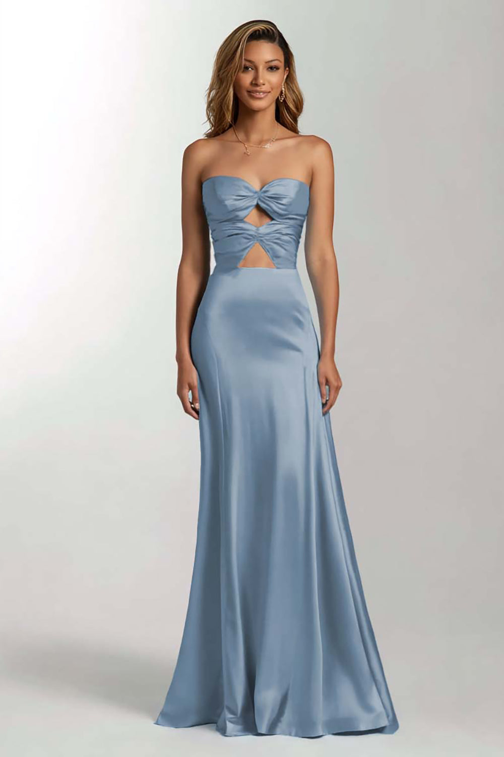 Dark Green Mermaid Sweetheart Satin Long Formal Dress