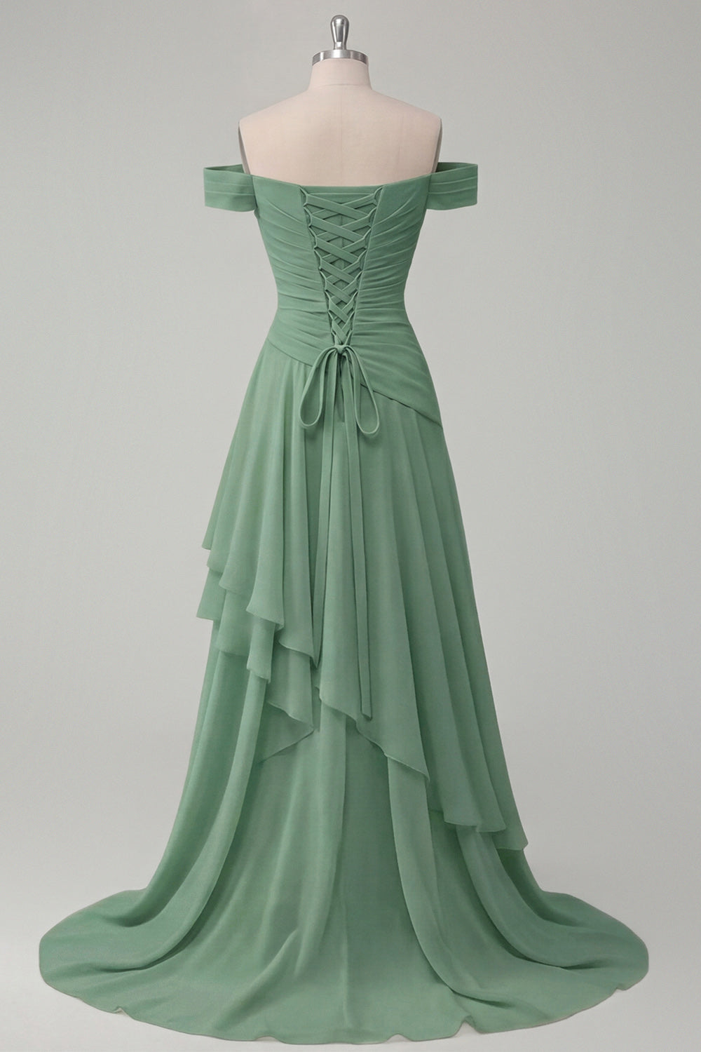 Ruched A Line Off the Shoulder Butter Yellow Ruffled Prom Dress with Slit