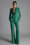 Pink 2 Piece One Button Slim Fit Peak Lapel Prom Suits with Pockets