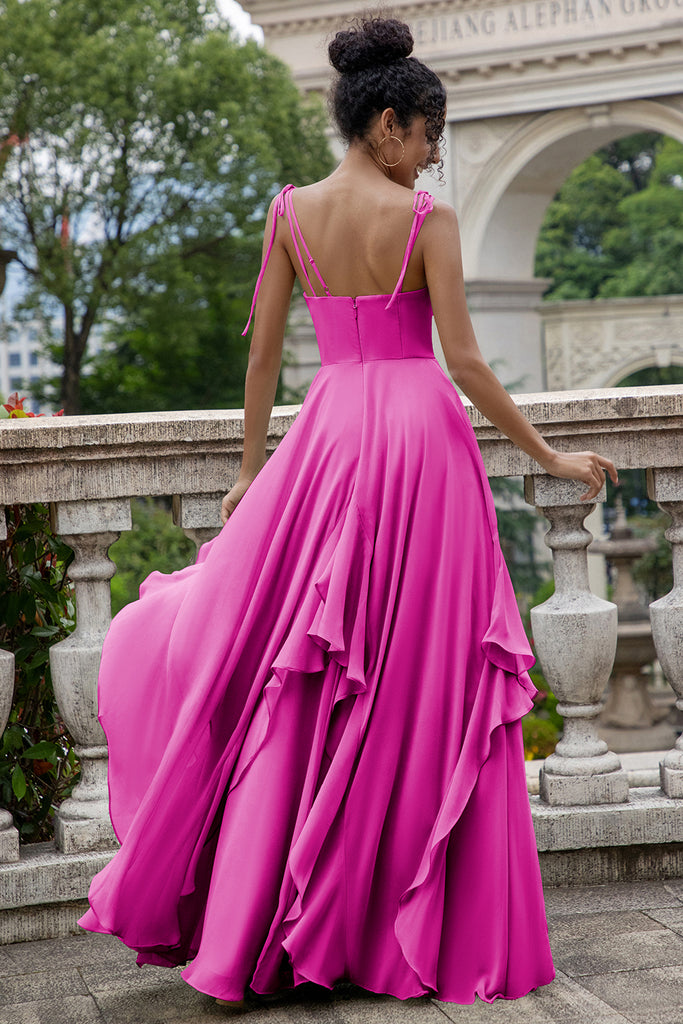 Sleeveless Bridesmaid Gown with Ruffles Ink Blue Plus Size main image 1