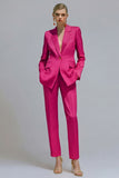 Orange 2 Piece Slim Fit Single Breasted Notched Lapel Prom Suits