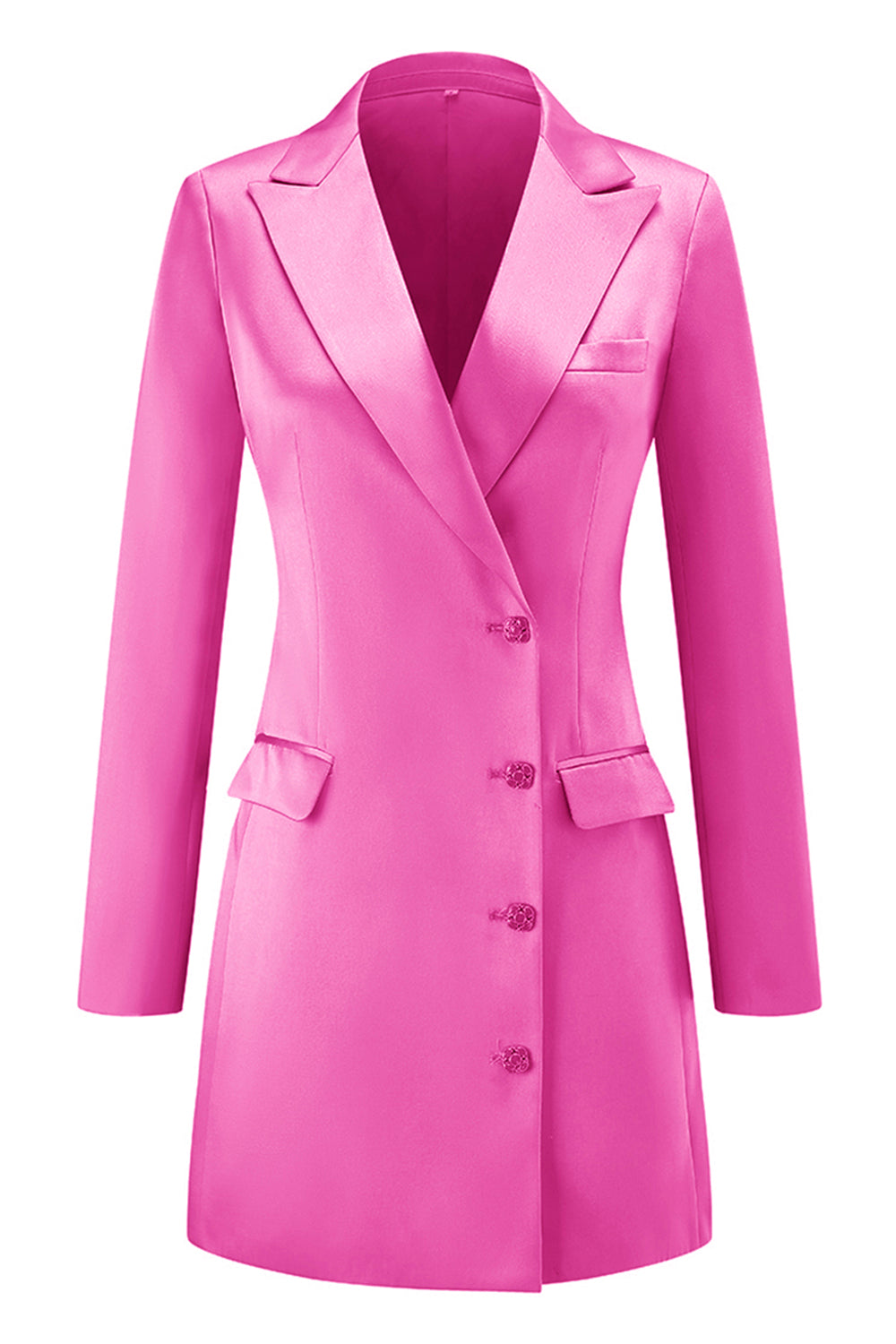 Champagne Single Breasted Peak Lapel Prom Blazer