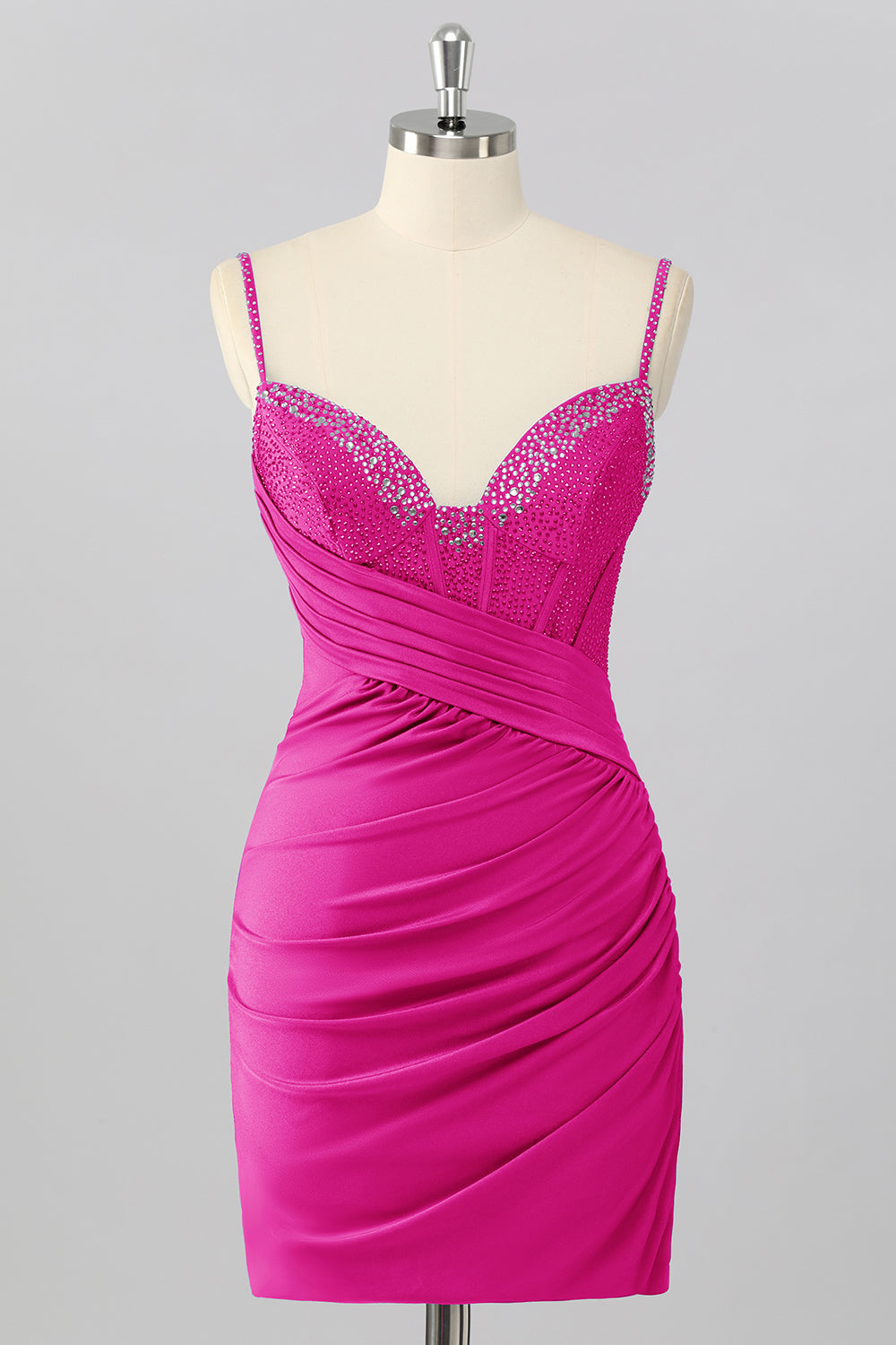 Sparkly Royal Blue Tight Short Corset Homecoming Dress with Beading