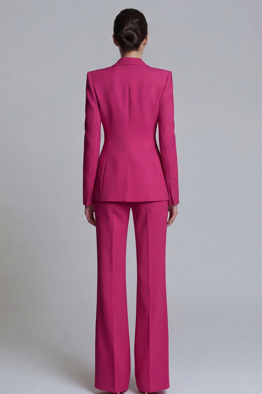 Pink 2 Piece One Button Slim Fit Peak Lapel Prom Suits with Pockets