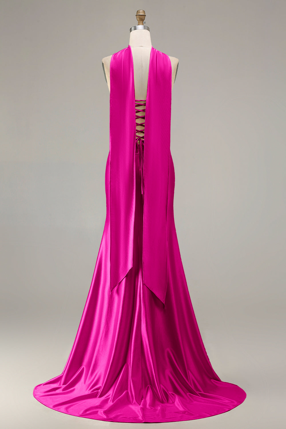champagne pink long dress Beaded Long Formal Prom Dress with Overskirt -PromGirl