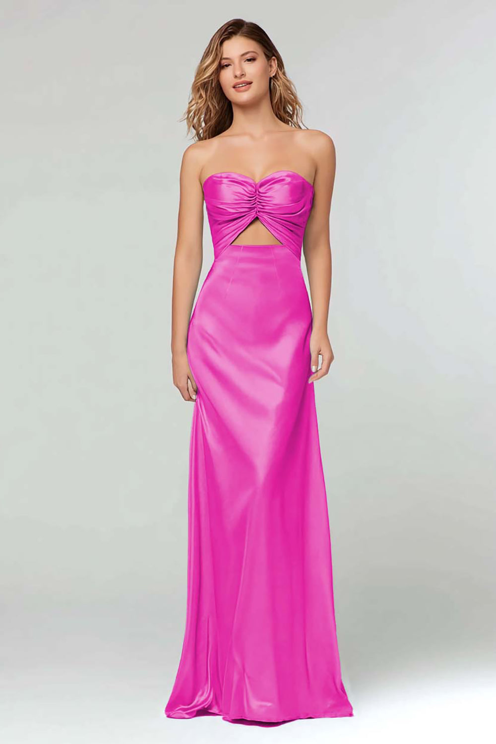 Light Blue Sweetheart Sheath Satin Long Formal Dress