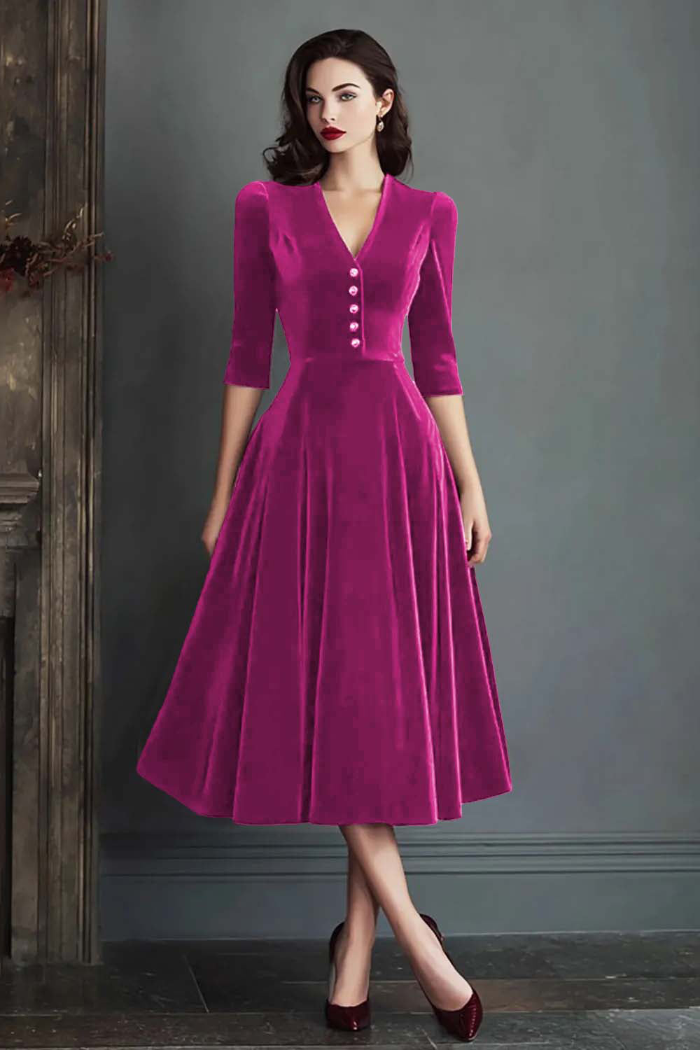 a line plus size velvet dress Vintage Plus Size Velvet Maxi Dress