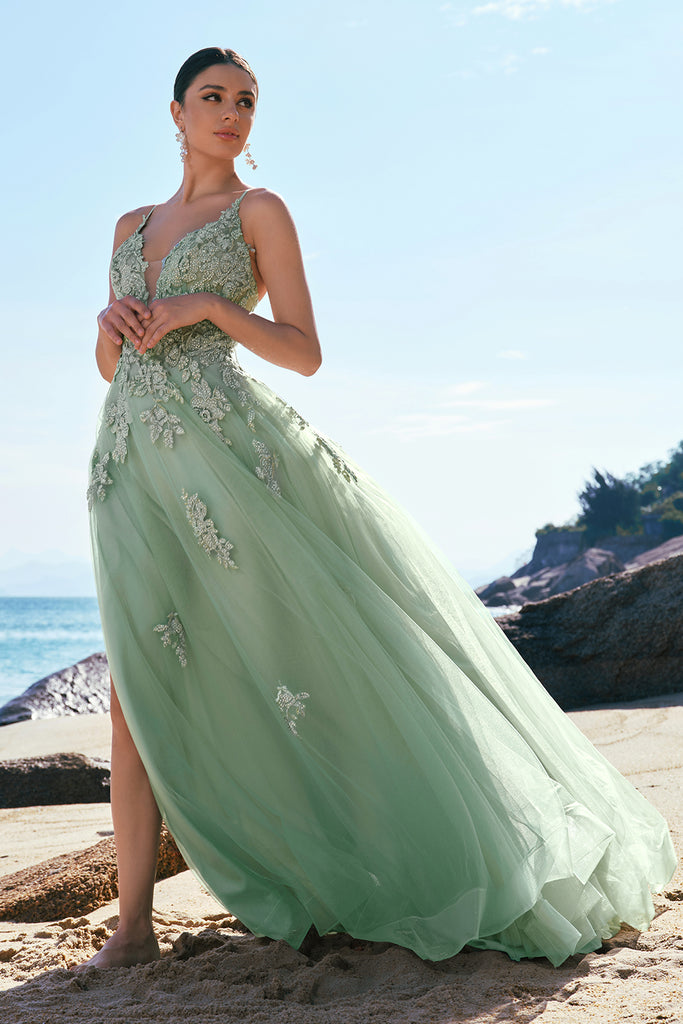 8441 Green Strap Dress main image 0