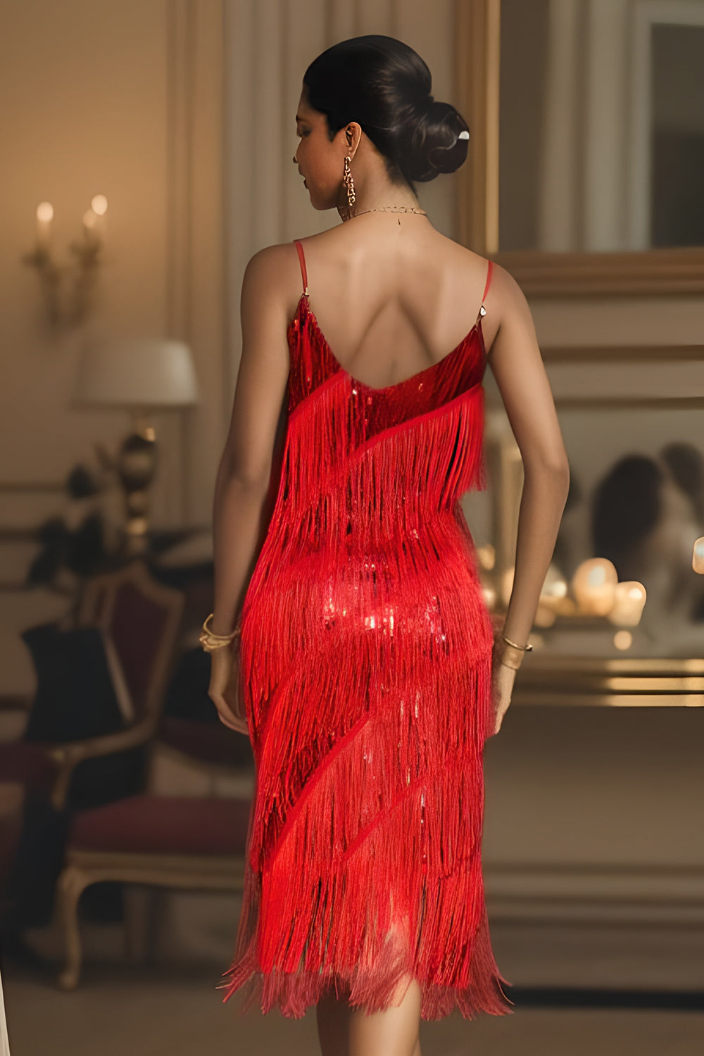 Zapakasa Women s Red Homecoming Dress Spaghetti Straps Red