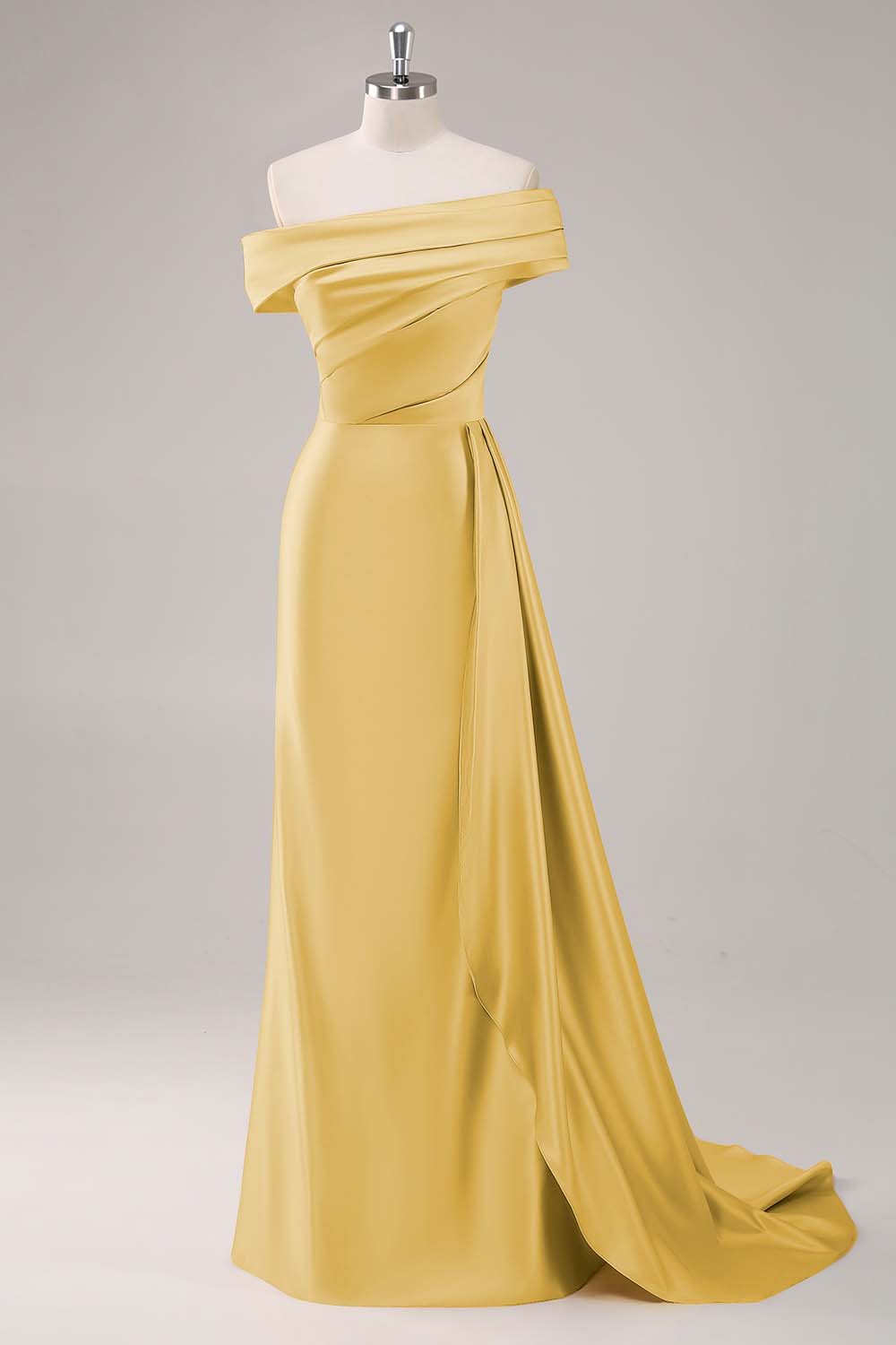 Dusk Sheath One Shoulder Long Formal Dress with Streamer
