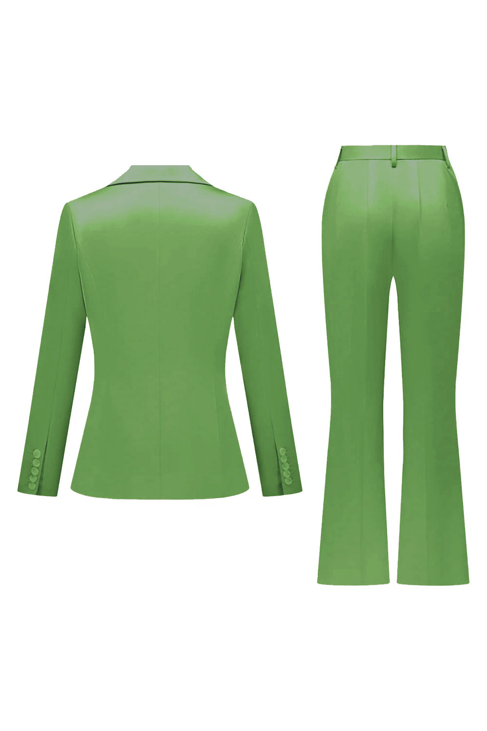Black Notched Lapel 2 Pieces Long Sleeves Women Suits