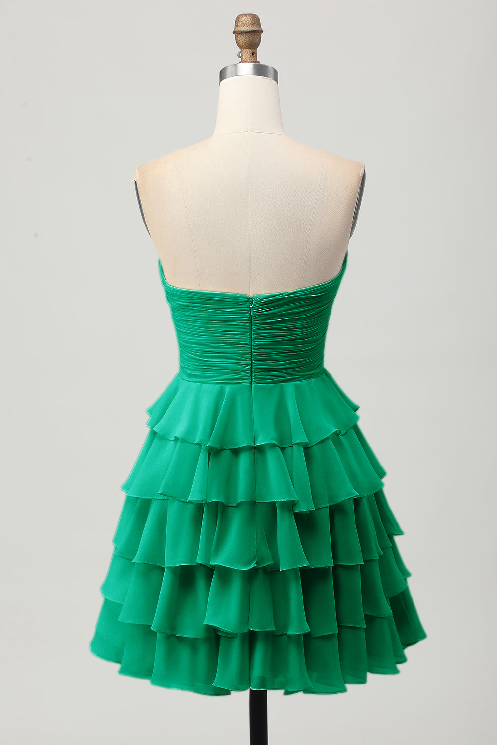 Light Yellow Sweetheart Ruched Ruffled Short Homecoming Dress with Bow