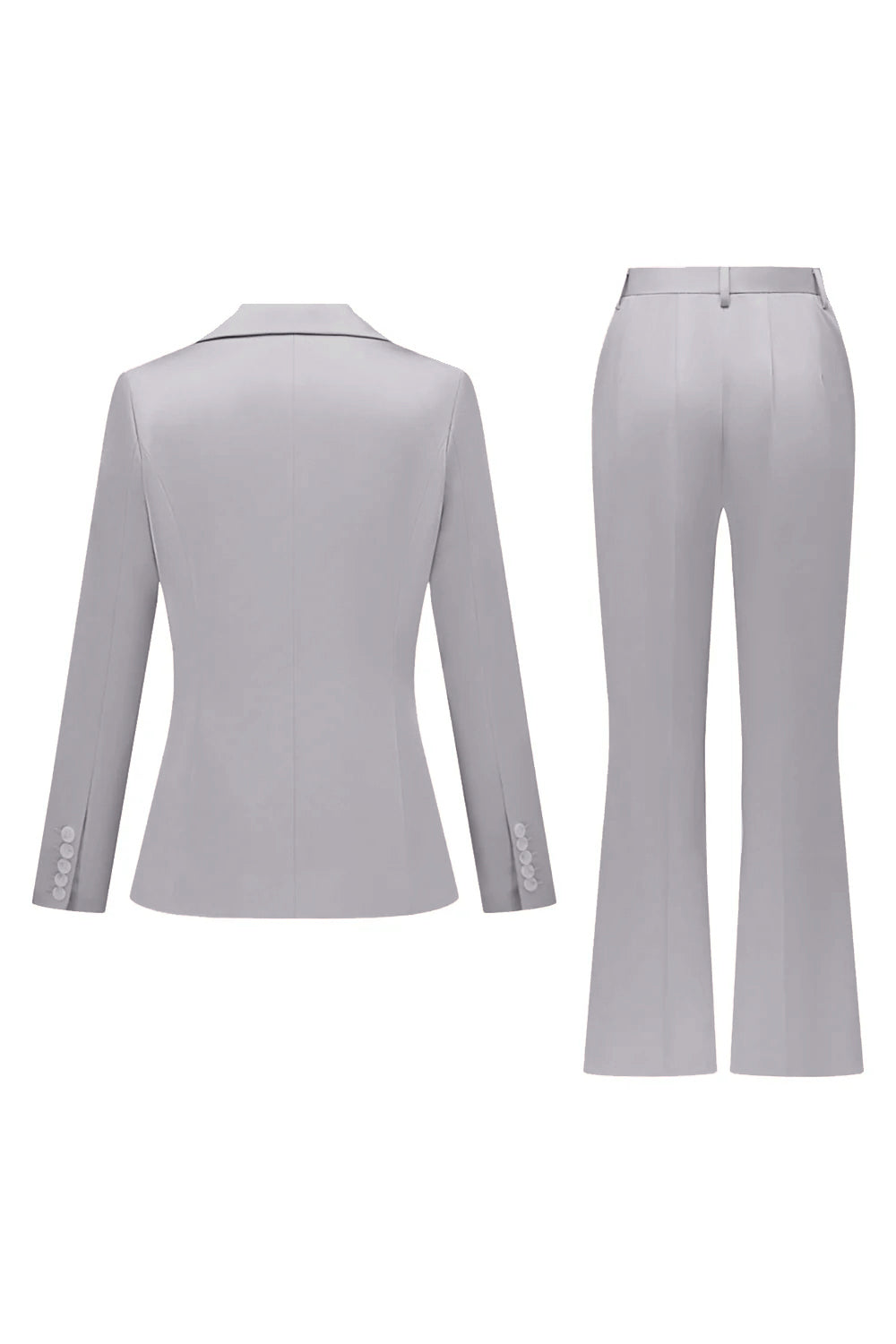 Black Notched Lapel 2 Pieces Long Sleeves Women Suits
