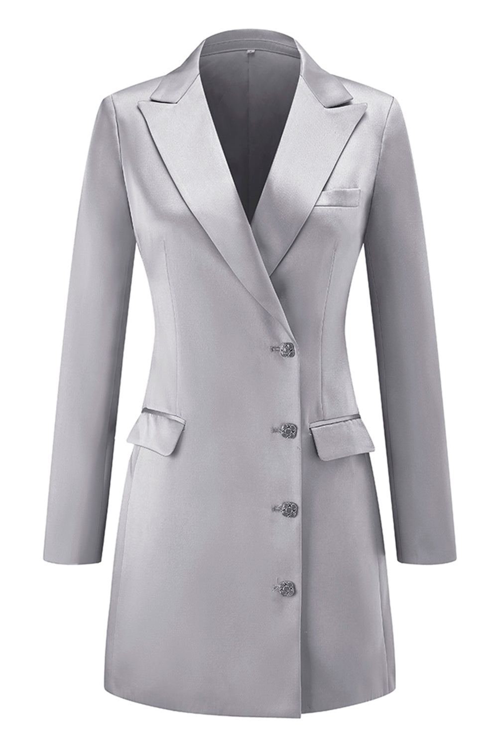 Champagne Single Breasted Peak Lapel Prom Blazer