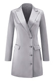 Champagne Single Breasted Peak Lapel Prom Blazer