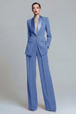 2 Piece Dark Green Single Breasted Shawl Lapel Long Sleeves Prom Suits