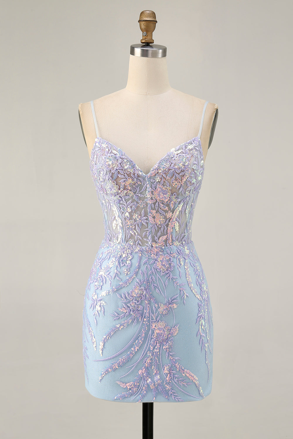 Zapakasa Women Sparkly Light Blue Tight Short Lace Corset Homecoming Dress Spaghetti Straps Cocktail Dress Zapakasa Women Sparkly Light Blue Tight Short Lace Corset Homecoming Dress Spaghetti Straps Cocktail Dress