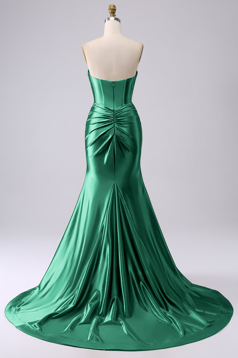 hunter green mermaid dress Elegant Off-Shoulder Hunter Green Gown 42394