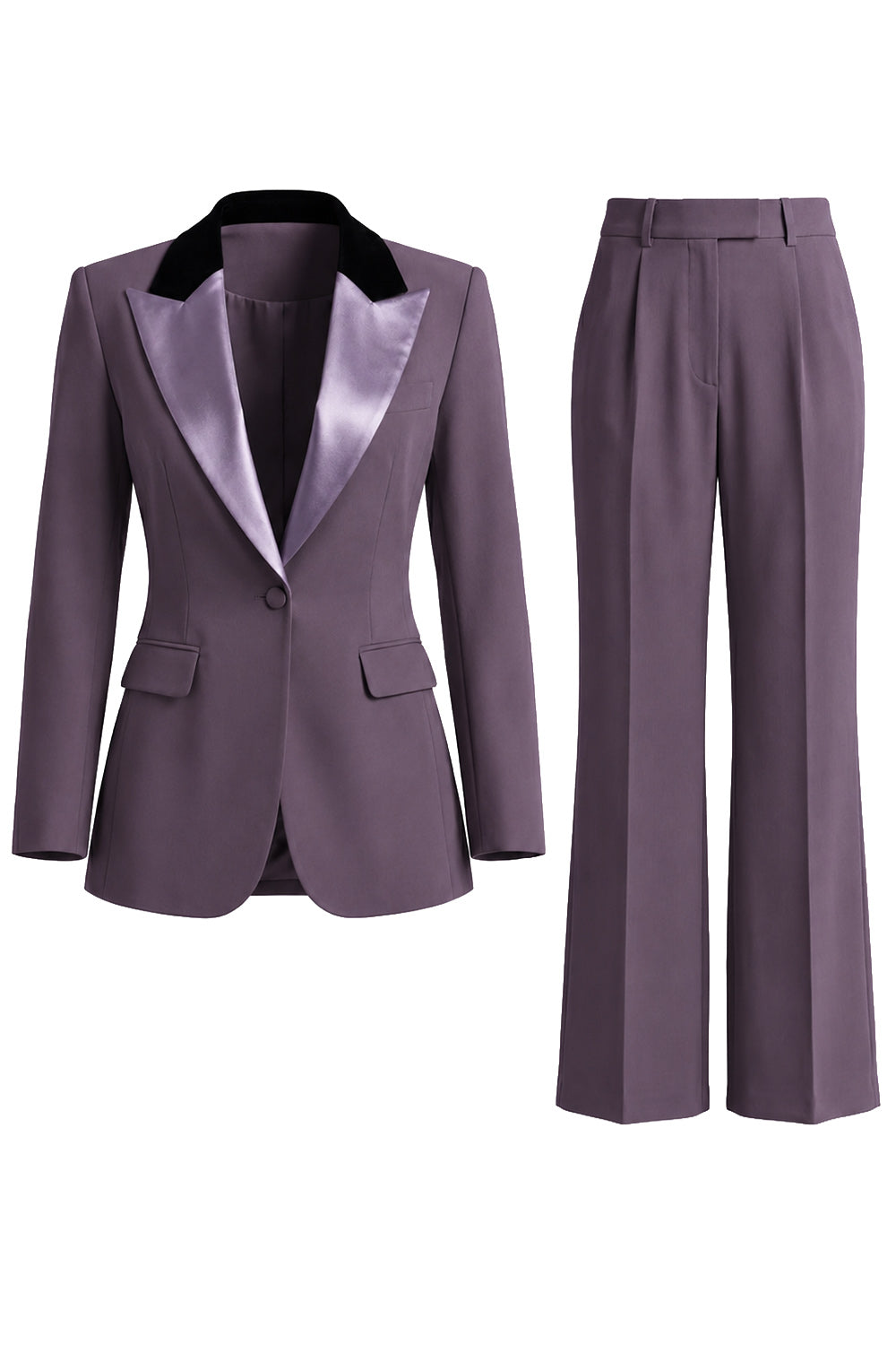 Dark Green Peak Lapel 2 Piece Slim Fit Single Breasted Prom Suits