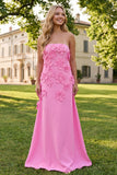 Sage Green A Line Strapless Floral Maxi Wedding Guest Dress