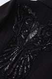 Sparkly Black Shawl Lapel Sequin Women Prom Blazer