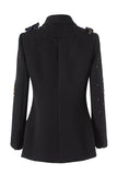 Sparkly Black Sequin Shawl Lapel Women Prom Blazer