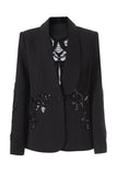 Sparkly Black Shawl Lapel Sequin Women Prom Blazer