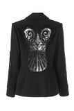 Sparkly Black Shawl Lapel Sequin Women Prom Blazer